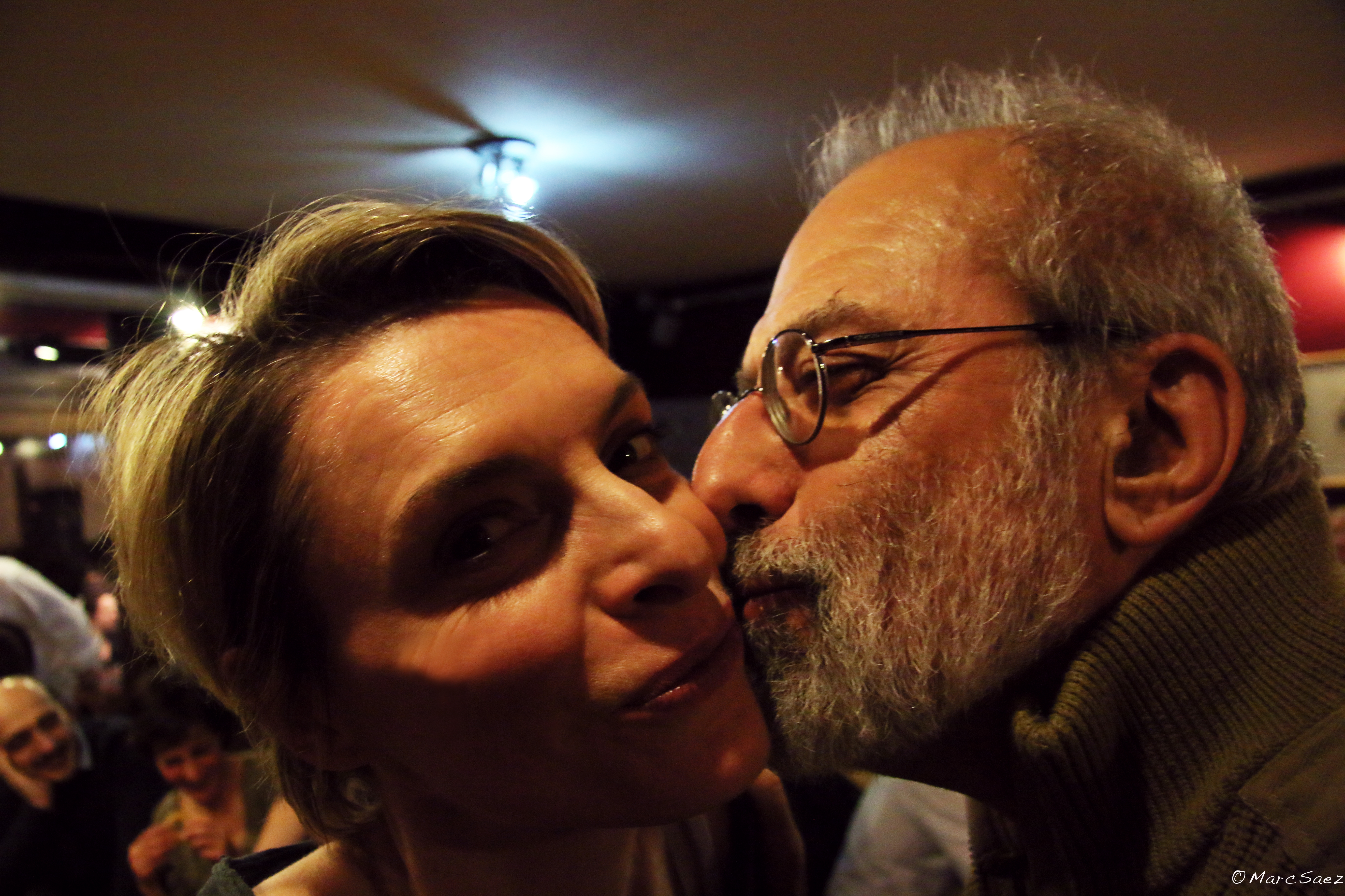 Tom FONTANA just after The À NU play at the 20eme Theatre in Paris With the Leading Actress Véronique PICCIOTTO