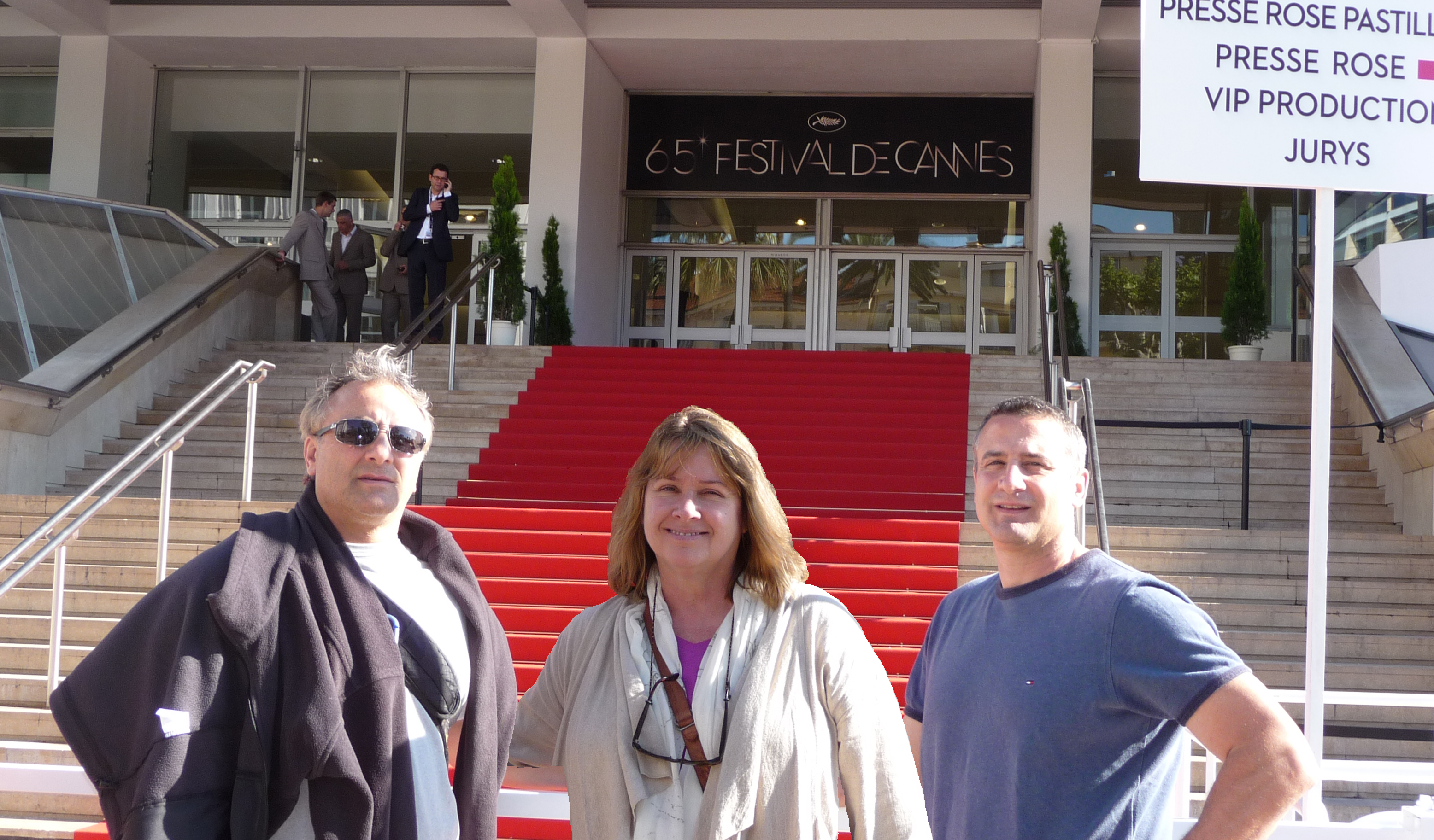 Vincent J. Wiley, Deborah Romare and John C. Wiley at the 2012 Cannes Film Festival