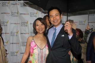 Jeanne Sakata & Joel de la Fuente at 2013 Drama Desk Awards, New York