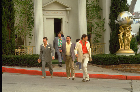 Still of Al Pacino, Steven Bauer, Michael P. Moran, Ángel Salazar and Arnaldo Santana in Scarface (1983)