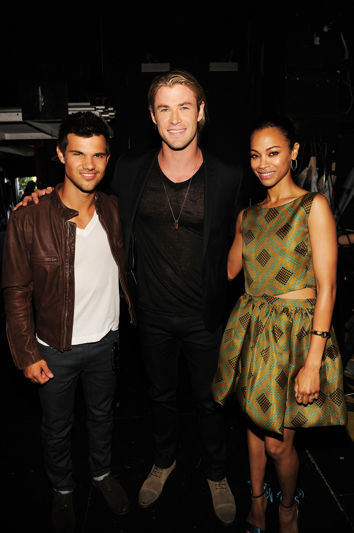 Zoe Saldana, Chris Hemsworth and Taylor Lautner at event of Teen Choice Awards 2012 (2012)