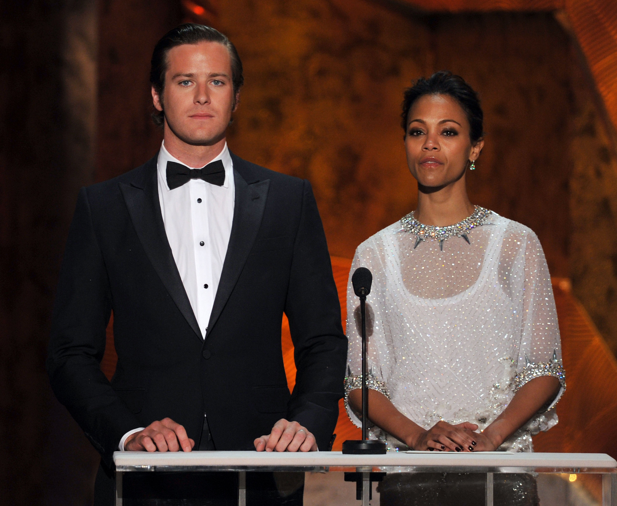 Zoe Saldana and Armie Hammer