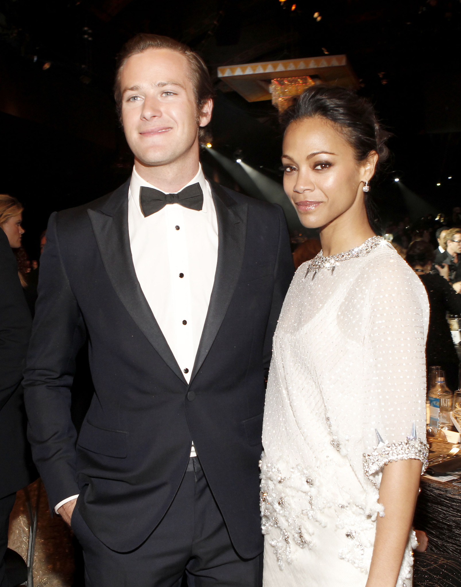 Zoe Saldana and Armie Hammer