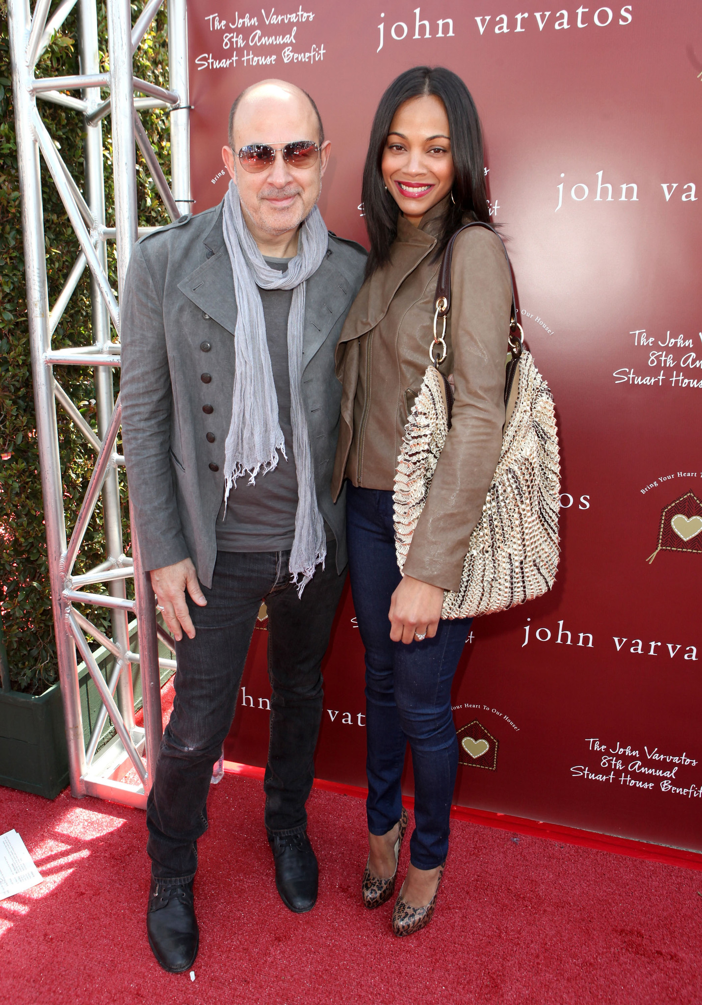 Zoe Saldana and John Varvatos