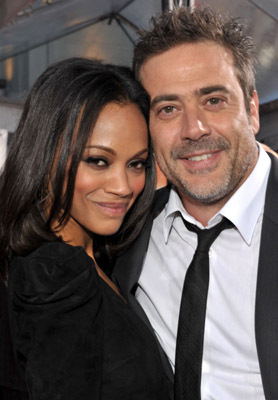 Jeffrey Dean Morgan and Zoe Saldana at event of The Losers (2010)