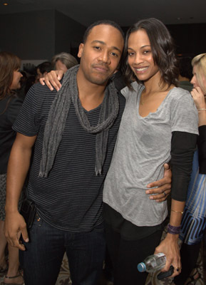 Zoe Saldana and Columbus Short