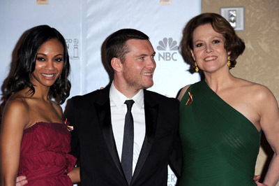 Sigourney Weaver, Zoe Saldana and Sam Worthington