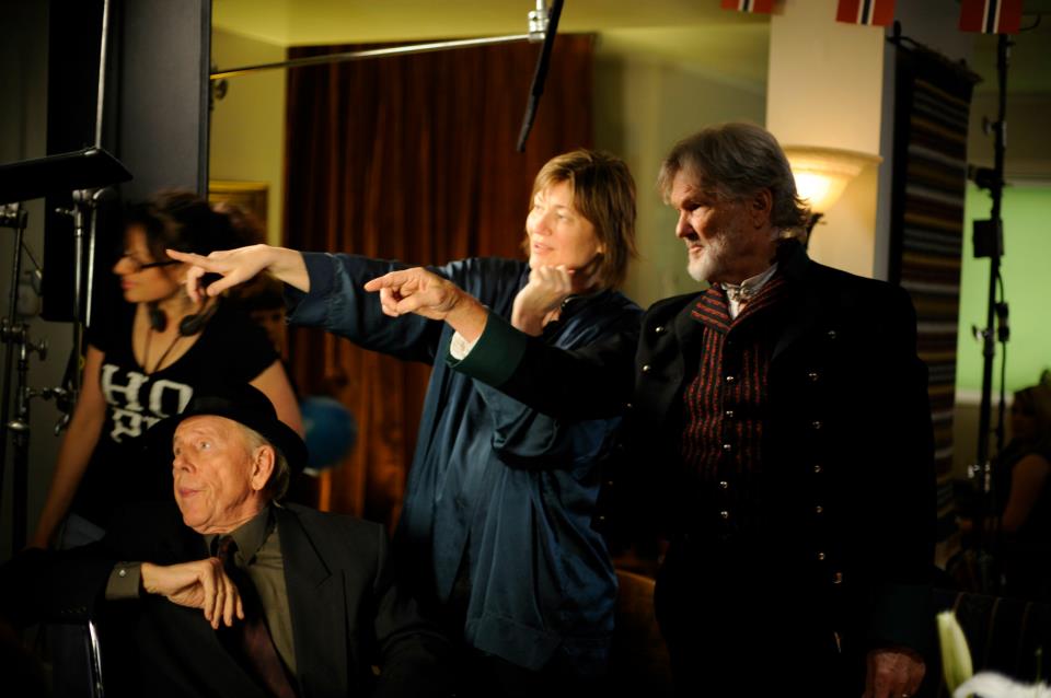 Grete Salomonsen directing Kris Krisoffersen and Rance Howard in Yohan Childwanderer