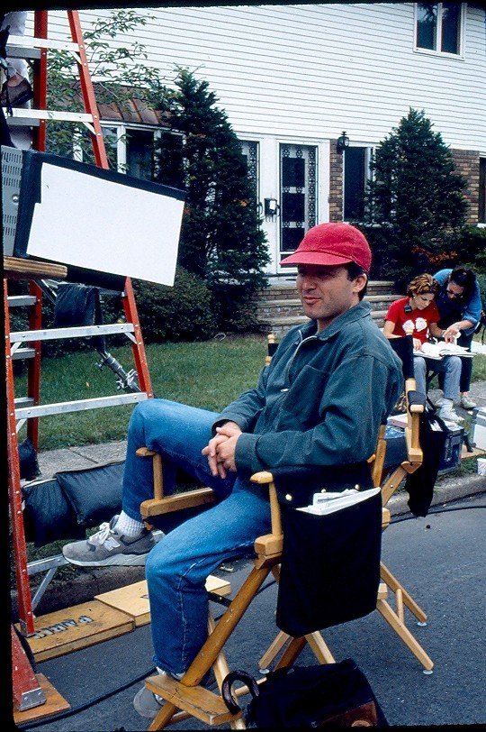 Director Hal Salwen on the set of Denise Calls Up