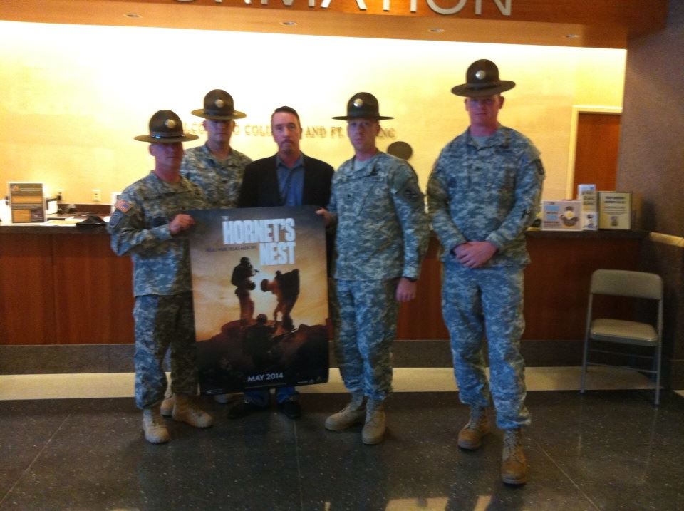 Enshrinement Screening at The National Infantry Museum, Fort Benning, GA. First film to ever be given that honor. Drill Instructors with David Salzberg at the 10/18/14 Event. . American Heroes...Humbled to be with these Guys! #TheHornetsNest Film