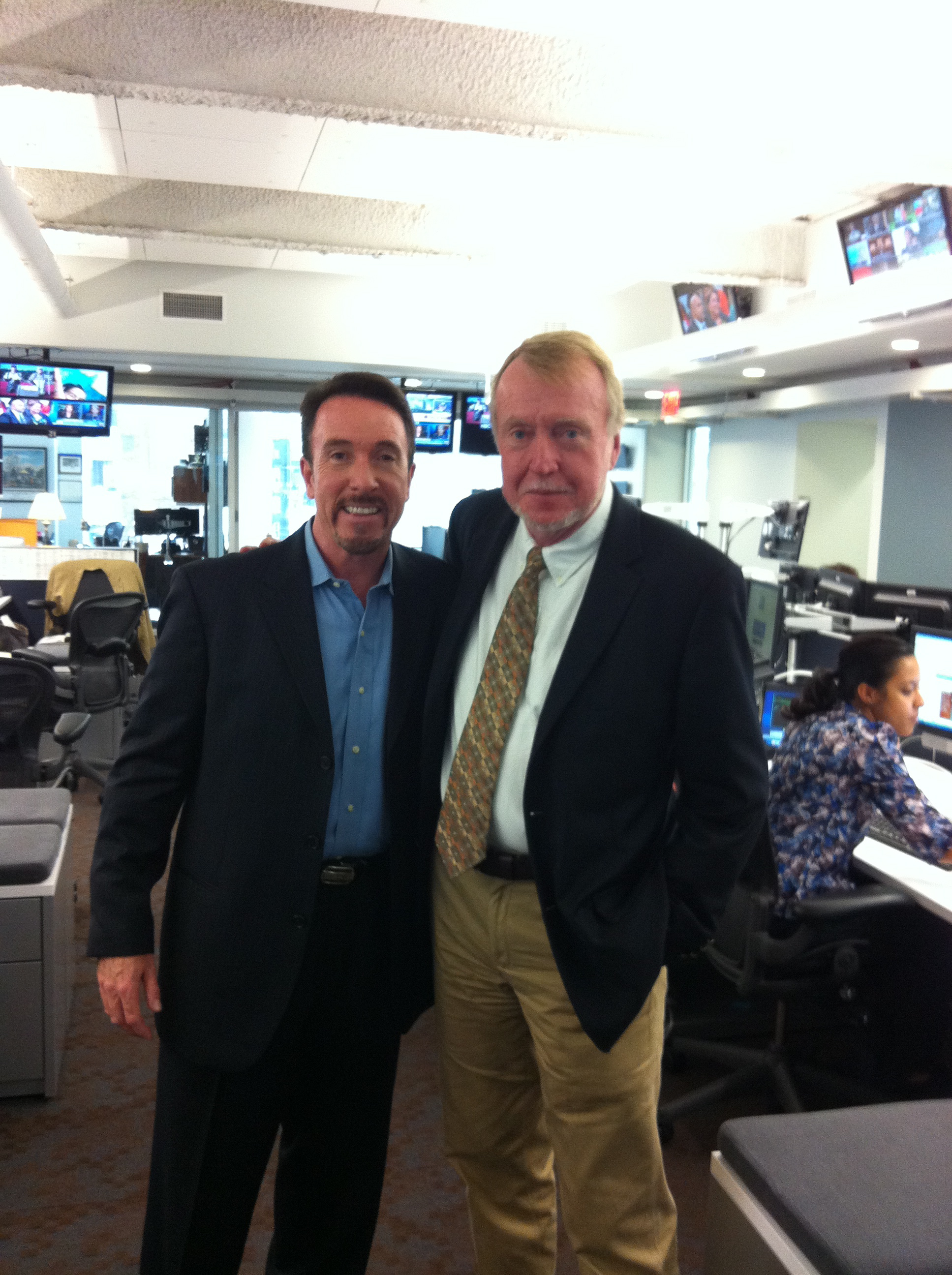 David and Mike Boettcher at ABC News World Hdqts in NYC.