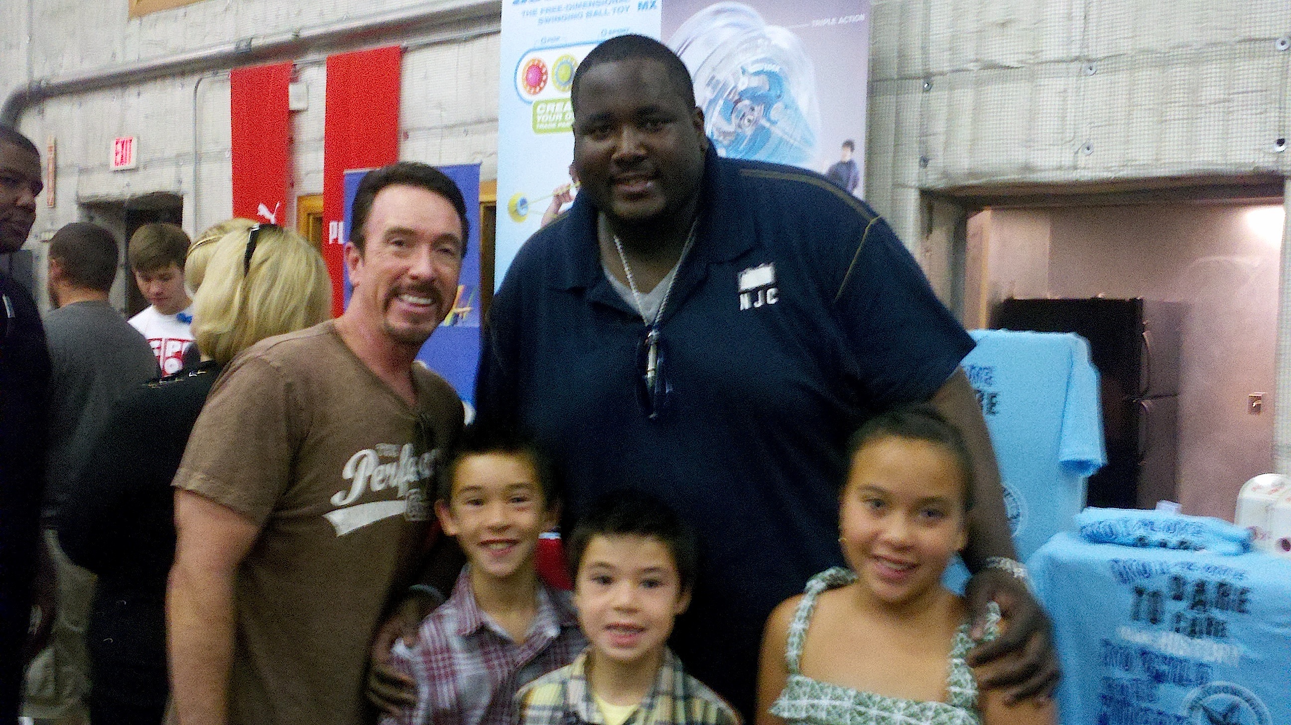 David, Quinn, Dylan, and Kaitlin Salzberg with Quinton Aaron from 