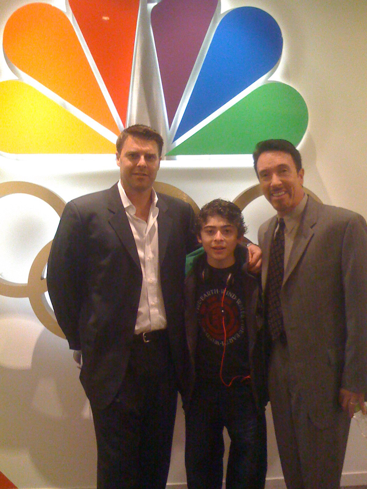 Christian, Ryan Ochoa, and David at NBC Studios, Burbank CA. Promoting The Perfect Game