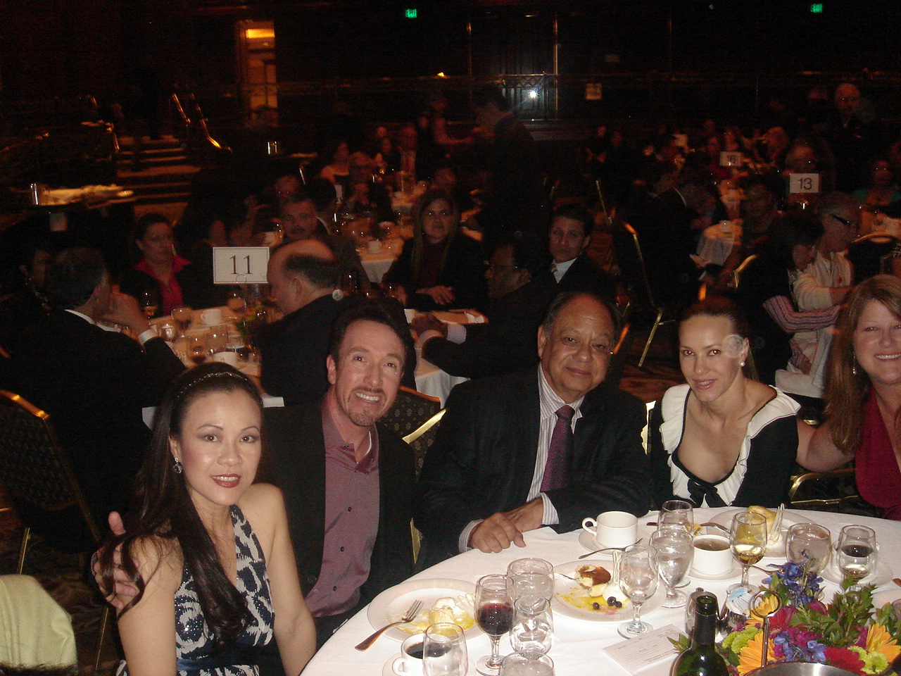 Aline and David with Cheech and Natasha at the Cesar Chavez Awards where Cheech received the award for his humanitarian work.
