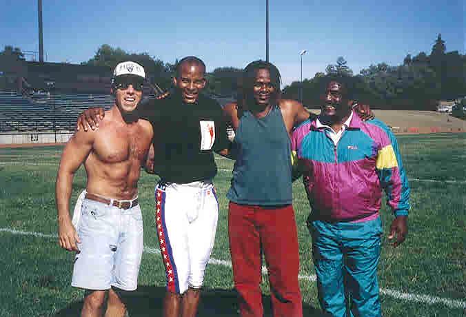 David Salzberg with Ronnie Lott NFL-Hall of Fame, NFL Network Broadcaster, and friends during production 1996