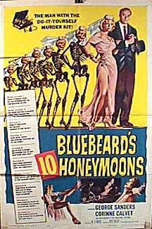 George Sanders and Corinne Calvet in Bluebeards Ten Honeymoons (1960)