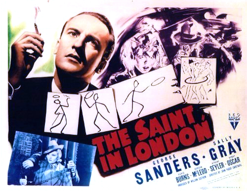 George Sanders and Sally Gray in The Saint in London (1939)