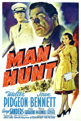 Joan Bennett, George Sanders and Walter Pidgeon in Man Hunt (1941)