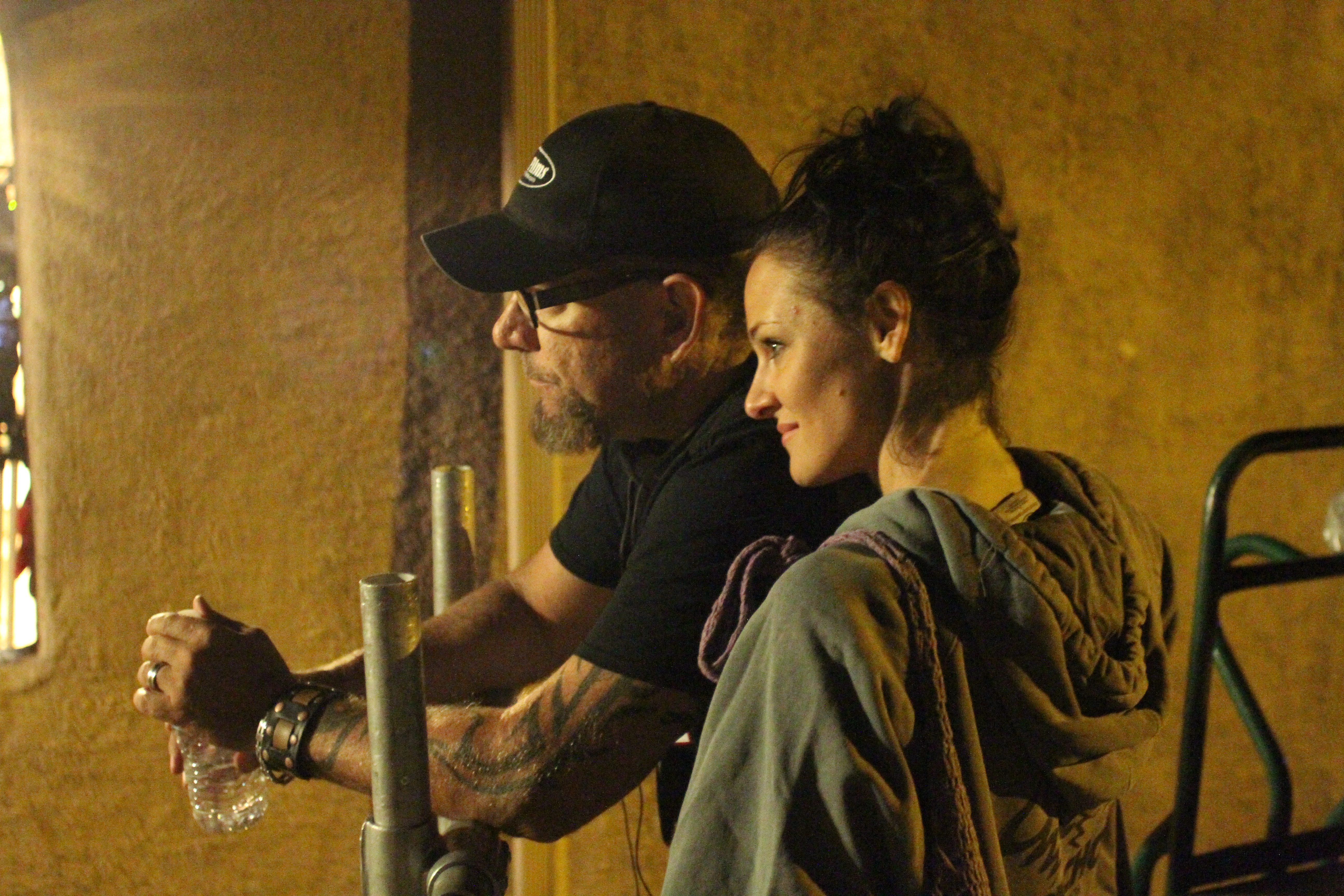 Jeff and his wife, Christie, on the set of Dead In 5 Heartbeats