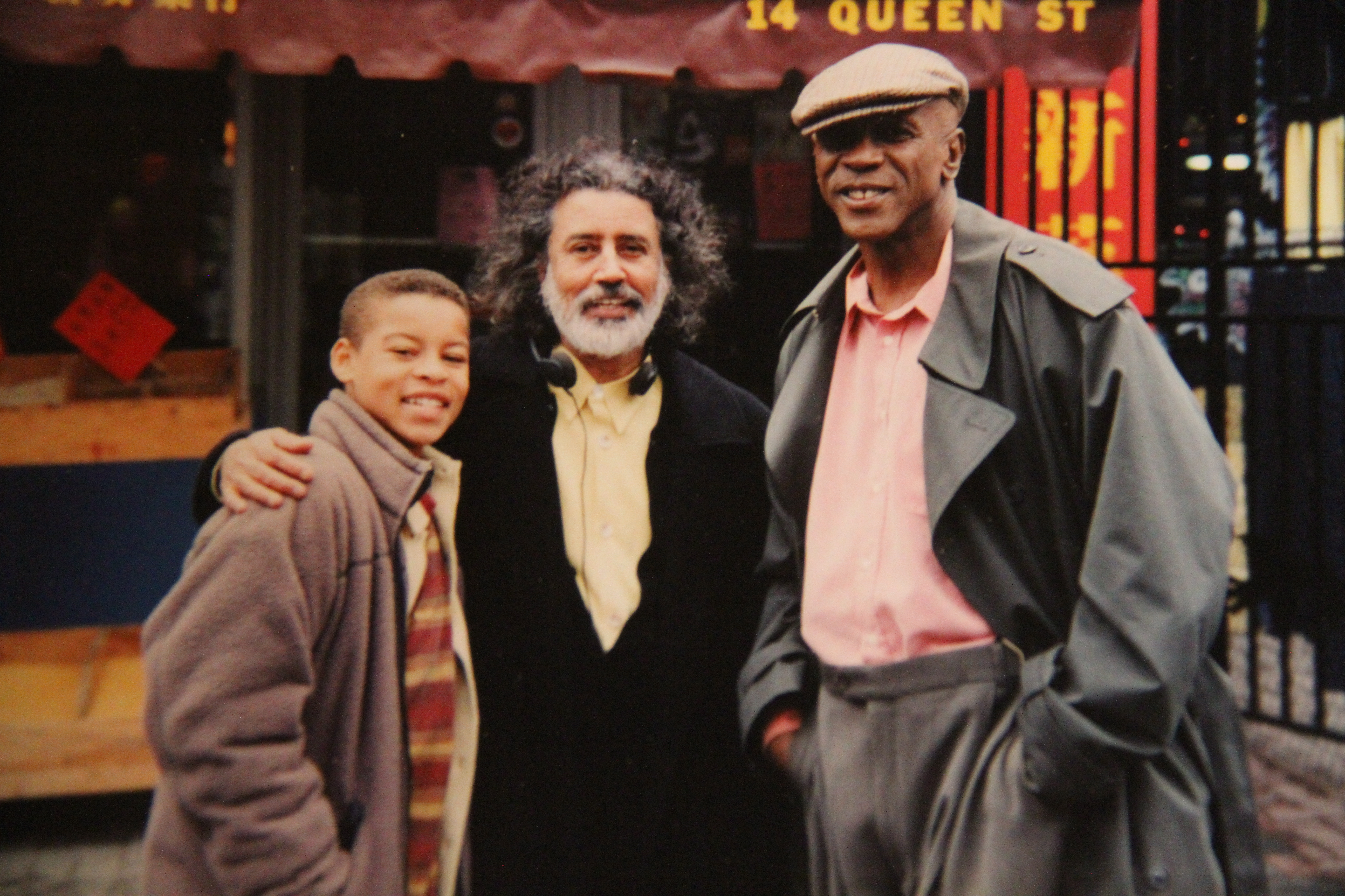 Director Vic Sarin with Robert Ri'chard and Louis Gossett Jr. on the set of 