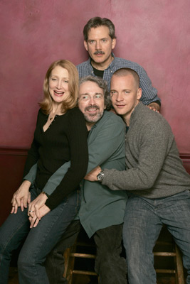Campbell Scott, Patricia Clarkson, Craig Lucas and Peter Sarsgaard at event of The Dying Gaul (2005)