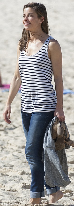 Brooke on Coogee Beach during a break in filming Wonderland may 2014