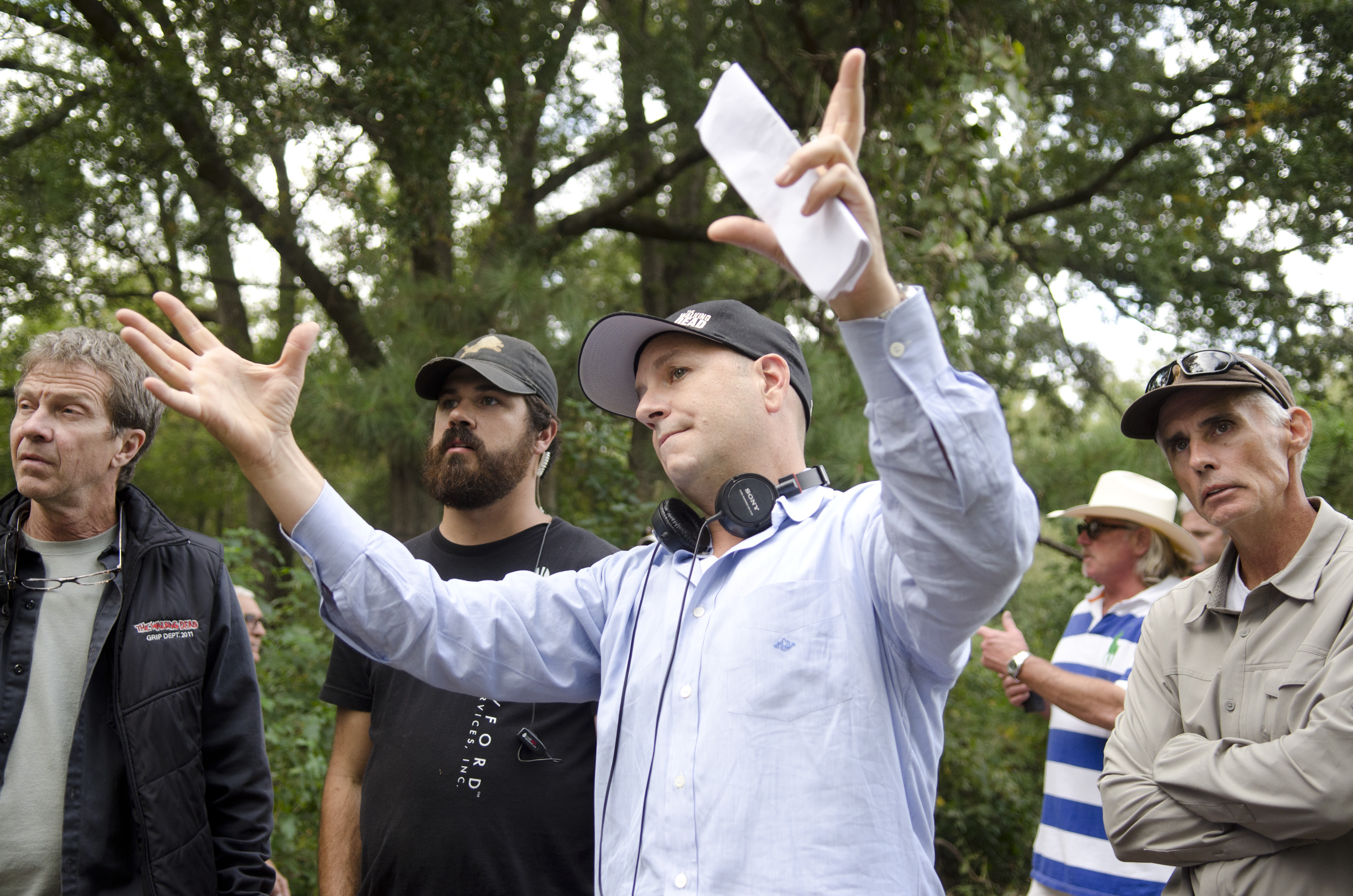 On the set of The Walking Dead during episode The Grove