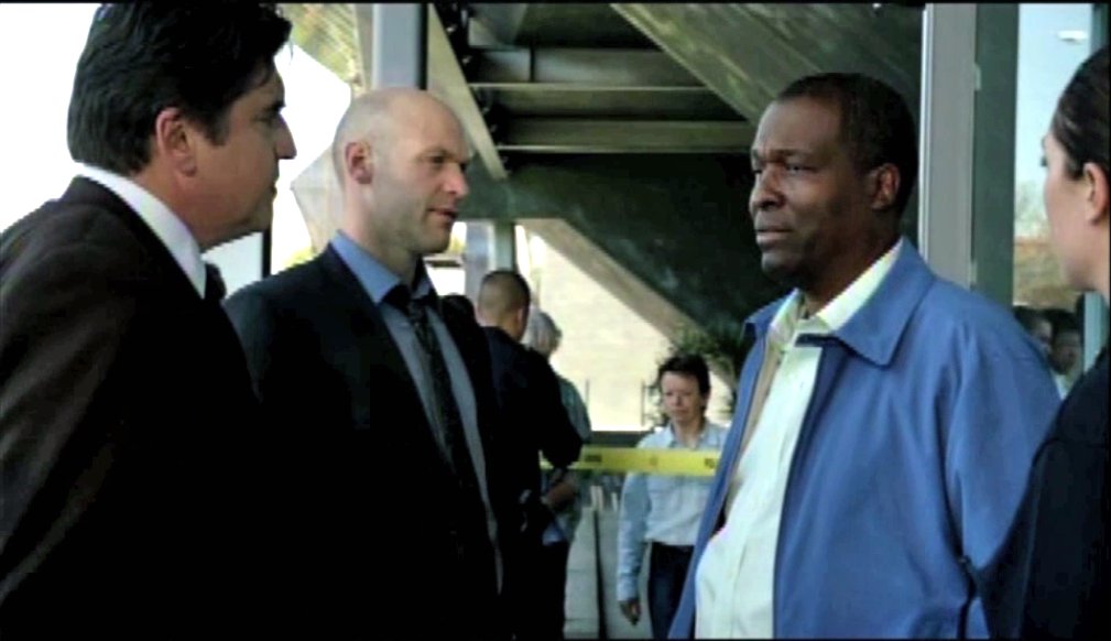 Alfred Molina, Corey Stoll and Rodney Saulsberry in a still photo from 