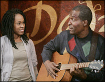 On B&B, Rodney Saulsberry gets to act and sing. Also pictured: Kristolyn Lloyd (Dayzee)