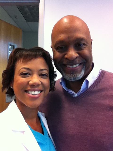 Me as Dr.Joy Collier On ABC's Grey's Anatomy with awesome lead actor James Pickens.