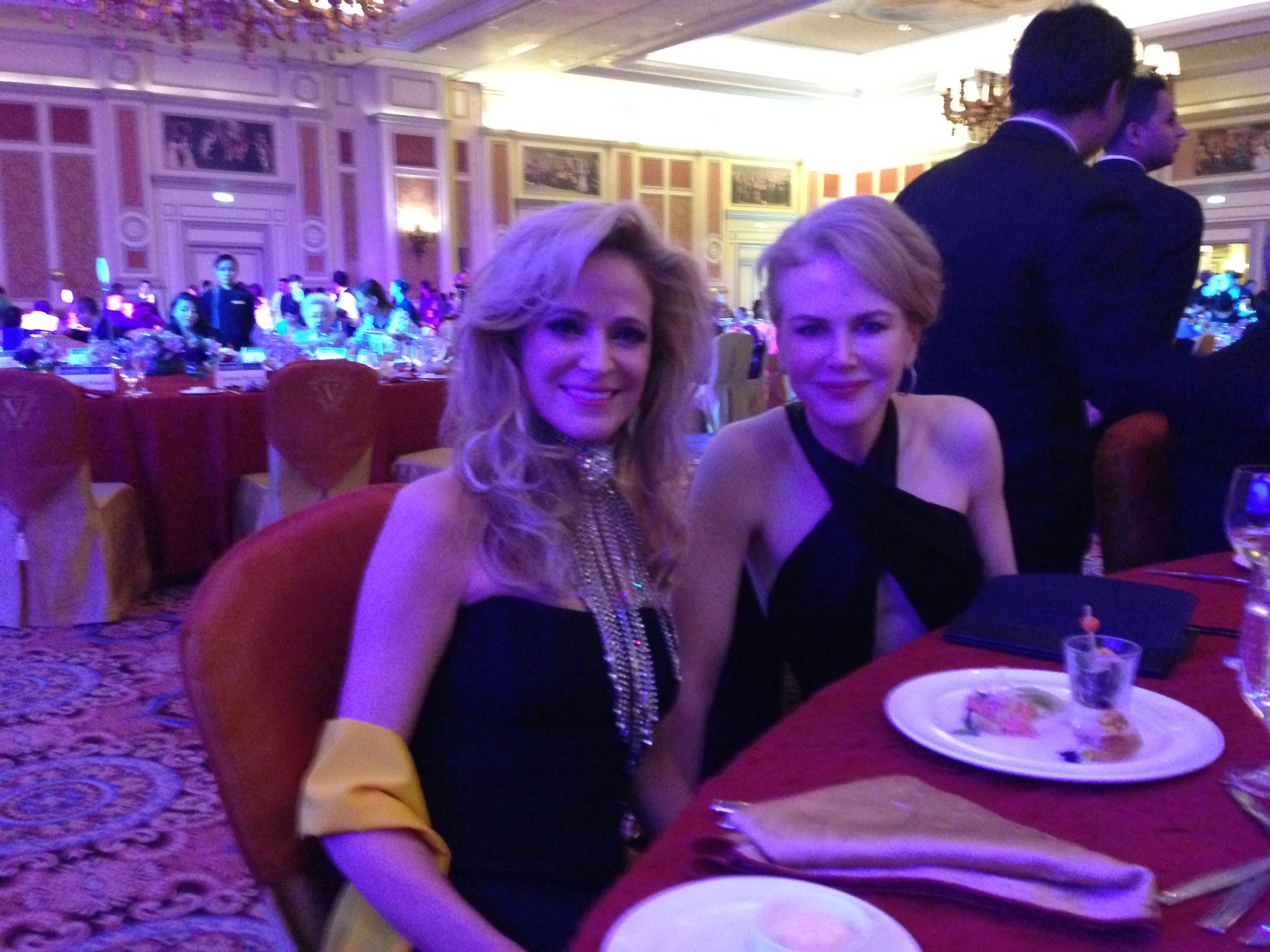 with Nicole Kidman at the heading Awards dinner