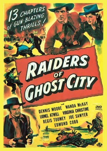 Wanda McKay, Dennis Moore and Joe Sawyer in Raiders of Ghost City (1944)