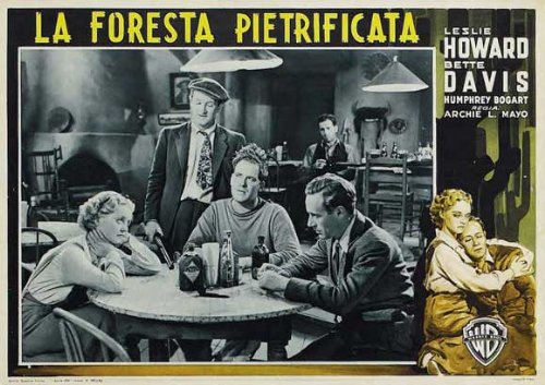 Humphrey Bogart, Bette Davis, Leslie Howard, Dick Foran and Joe Sawyer in The Petrified Forest (1936)