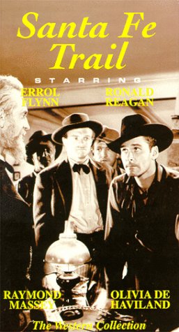Ward Bond, Errol Flynn, Van Heflin, Raymond Massey and Joe Sawyer in Santa Fe Trail (1940)