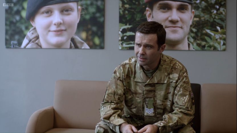 Andrew Scarborough as seargent Peters in OUR GIRL