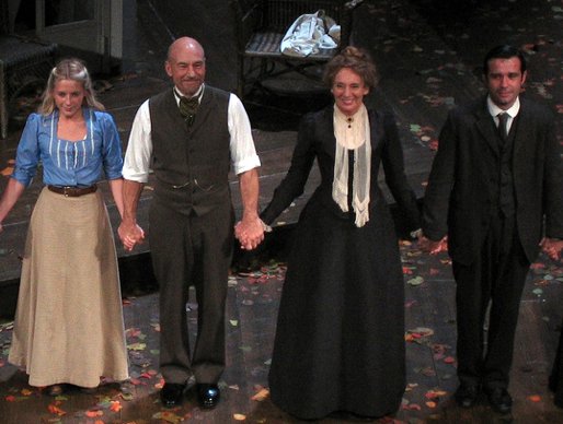 West end prodution of Ibsens The Master Builder Master,Lisa Dillon,Patrick Stewart,Sue Johnston,Andrew Scarborough