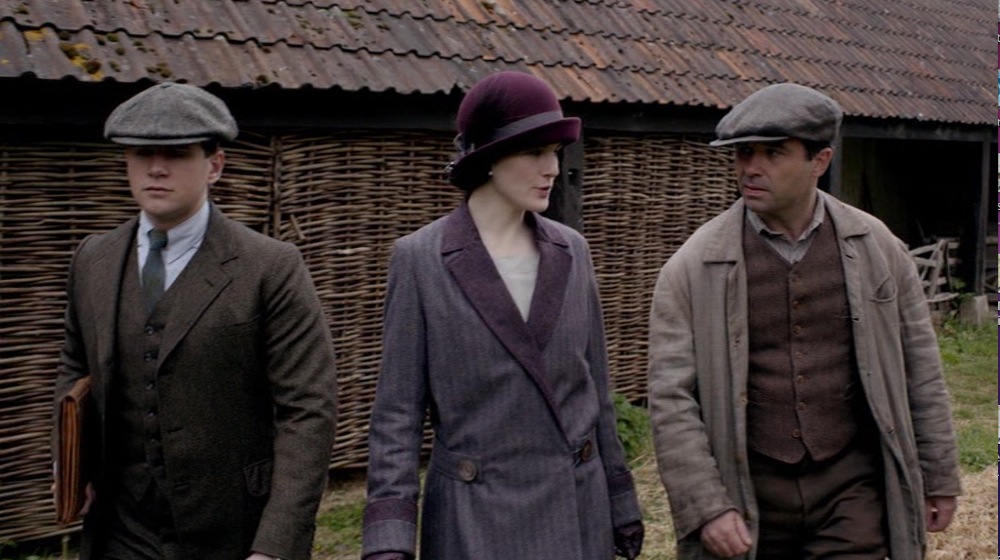 Andrew Scarborough as Tim Drewe with Michelle Dockery as Lady Mary and Allen Leech as Branson.