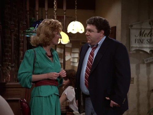 Still of George Wendt and Anne Schedeen in Cheers (1982)