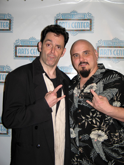 Scott Schiaffo with Director Michael P. Russin at the Laugh Factory for the 2008 Red Carpet Screening of 