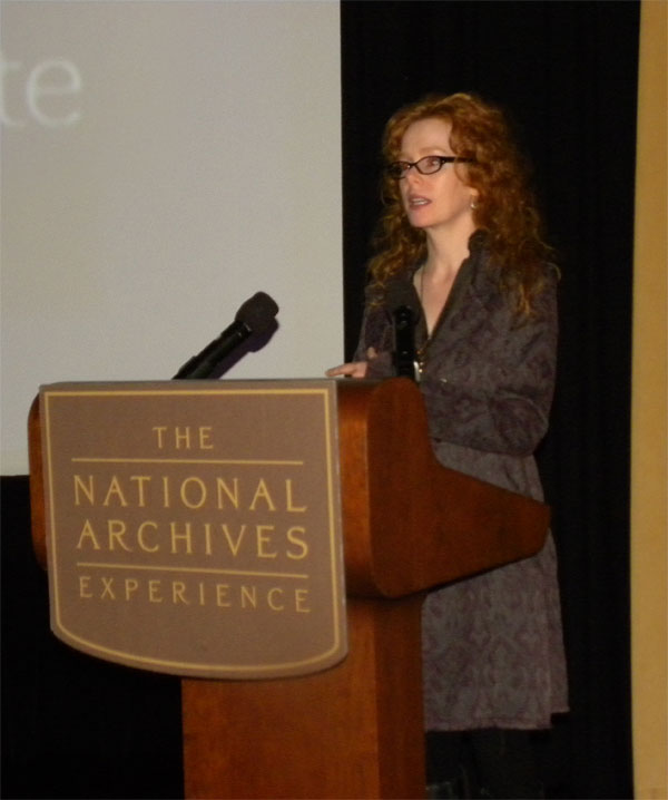 Vivian Schilling at the Discovering the Civil War Series at the National Archives, December 10, 2010