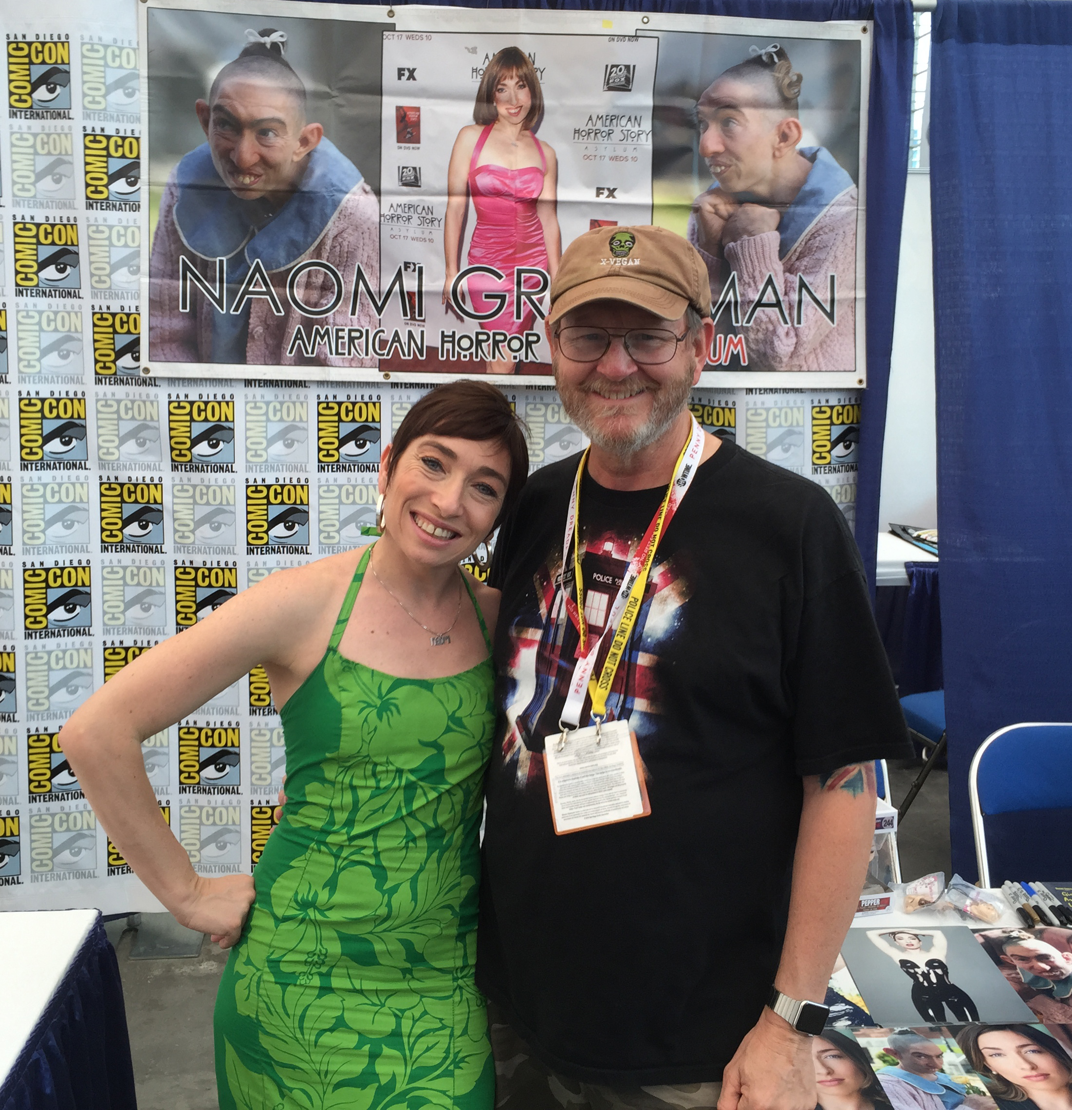 Gregory Schmauss with Naomi Grossman (American Horror Story) at the 2015 San Diego Comic-Con.