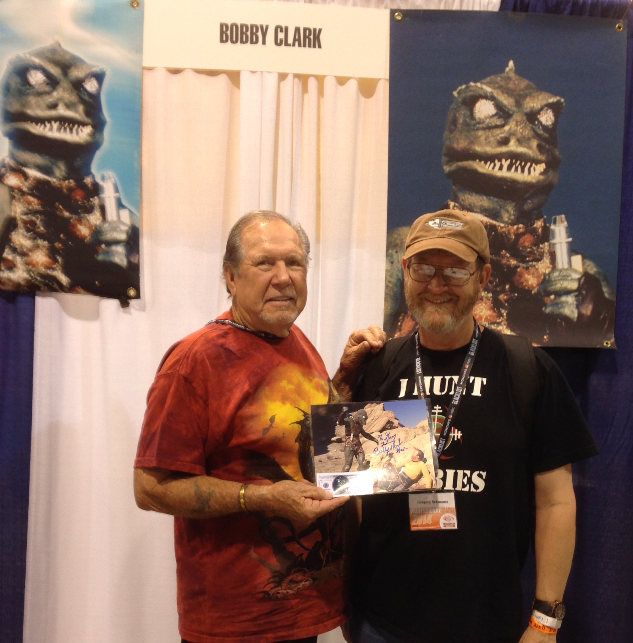 2014 Wondercon,Pictured with Bobby Clark, who portrayed the Gorn Commander 