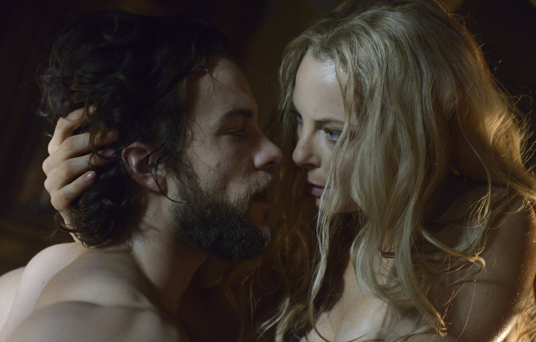 Still of Kyle Schmid and Anastasia Griffith in Copper (2012)