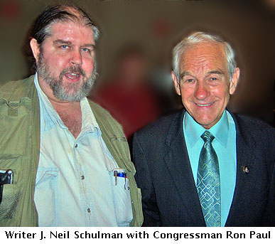 J. Neil Schulman with Congressman Ron Paul (Texas) at FreediomFest, 2009, Las Vegas