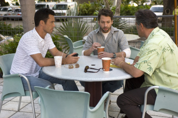 Still of Bruce Campbell, Jeffrey Donovan and Michael Weston in Vilko bilietas (2007)