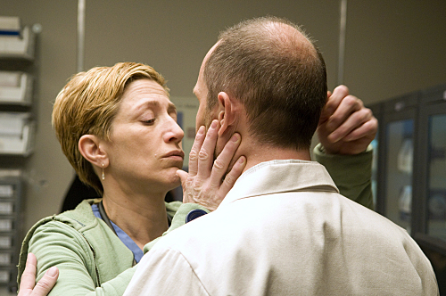 Still of Edie Falco and Paul Schulze in Nurse Jackie (2009)