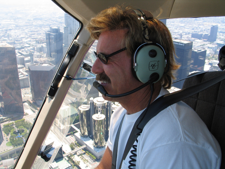 Rick over downtown L.A.