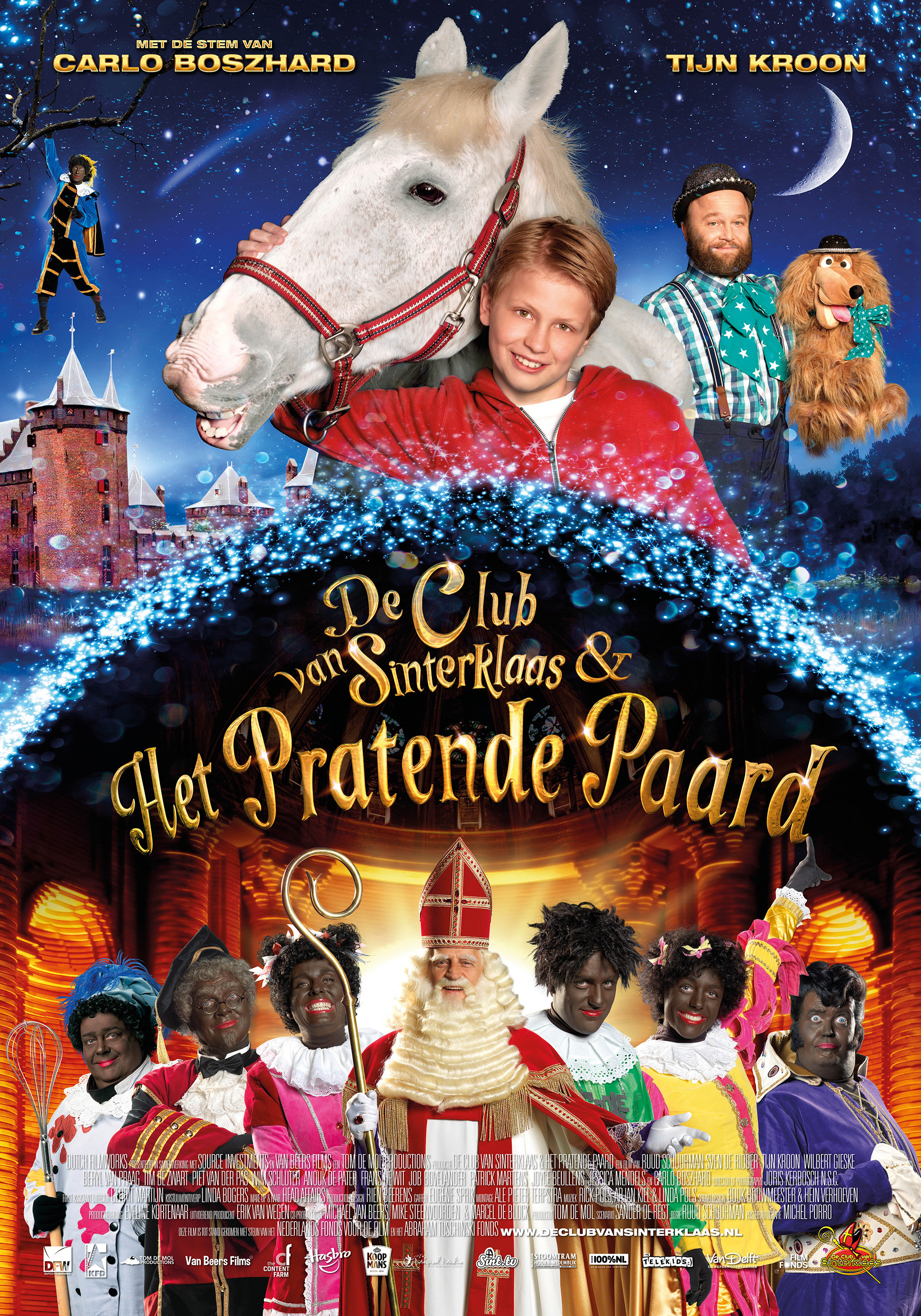 Carlo Boszhard, Sven De Ridder, Ruud Schuurman, Tom de Mol, Erik van Wegen and Tijn Kroon in De Club van Sinterklaas & Het Pratende Paard (2014)