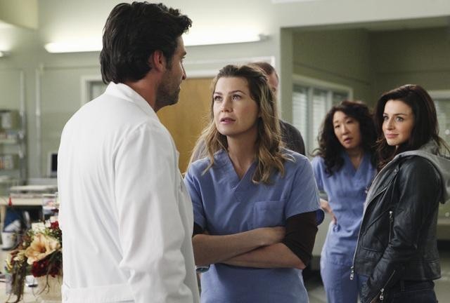 Still of Patrick Dempsey, Sandra Oh, Ellen Pompeo and Caterina Scorsone in Grei anatomija (2005)