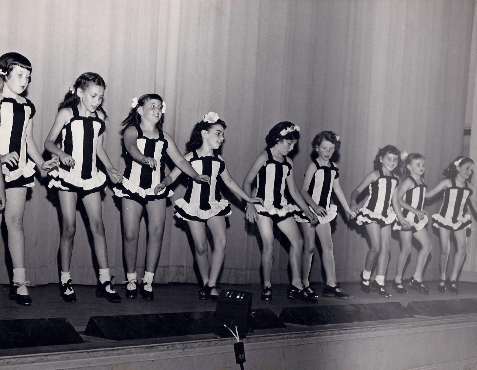 Bonnie (4th from left) in an early dance recital